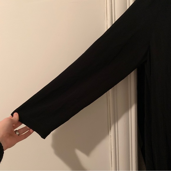 Eileen fisher long black duster open jacket - medium - Picture 5 of 6